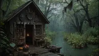 Rituals of the Louisiana Swamp ∣ Fire & Swamp Sounds in the Bayou, Spooky Ambience (No Music)