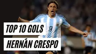 Top 10: Gols de CRESPO - Os MELHORES GOLS da carreira de CRESPO