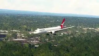 Smooth Landing ✈️ Qantas Airlines at Newark Liberty International Airport