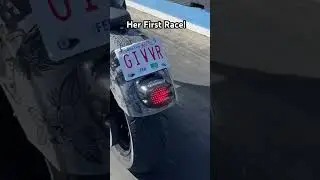 Her Very FIRST Motorcycle Drag Race