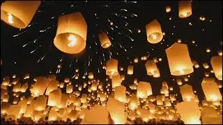 New Sky Lantern Background Stock Motion Graphic