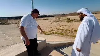 السدود الثلاثة في منطقة العاقول بالمدينة المنورة وشاهدنا المسطرة التي يقاس فيها عمق الماء في الوادي