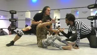 Caveman vs Lance Anoai (IWA Wrestling)