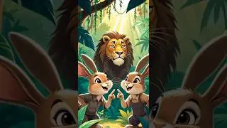 Powerful Lion Became Afraid 😄 | Funny Animal Story🦁#shorts #cartoon #funny #fyp #animalstory