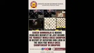 Gukesh Dommaraju became the youngest World Chess Champion in history  #motivation #education