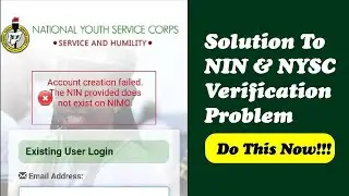 Solution To NIN & NYSC Verification Problem