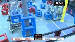 2015 VRC Engr Q83 - 2845B 3560Z vs 2323Z 507P - 38 to 77 - VEX Worlds 2015 - Engineering Division