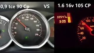 0-100 LOGAN 0.9 TCE 90 CP VS LOGAN 1.6 16V 105 CP