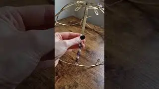 Making a suncatcher from an old lampshade #suncatcher #lampshade #crystals #diycrafts