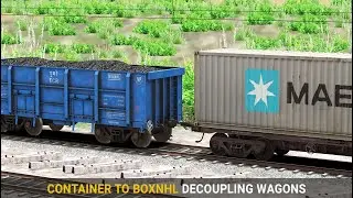 BOXNHL Wagon Decoupling on Container Goods | Train Simulator | Goods Decoupling | Rail Road Games
