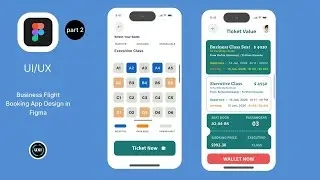 Business Flights Booking App Design in Figma | UIUX Tutorial Design in Figma 