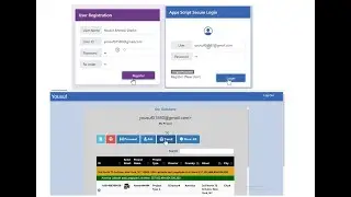 Google App Script DataTable, Register form, login form, forgot Password and Email Approval System