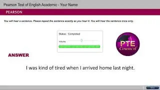 Repeat Sentence Lesson 1 PTE ACADEMIC Part - 1 (Speaking)