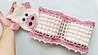 Porta papel higiênico de crochê vaquinha 🧶.   Aula 2