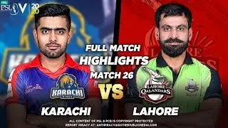 Lahore Qalandars Vs Karachi Kings | Full Match Highlights | Match 26 | HBL PSL 5 | 2020 | MB1