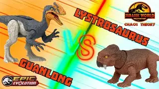 Jurassic World Chaos Theory Danger Pack Guanlong vs Lystrosaurus Review! #2024 #epicevolution