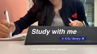 리모델링한 중앙도서관에서 같이 공부해요 ! ✈️ | Study with me for 1hr in Korea Aerospace University | real sound