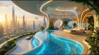 Calm Futuristic Penthouse🌌🪐 Study & Focus