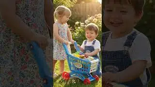 The Magic Toy Shop - Shopping Trolley Cart Play Food Set