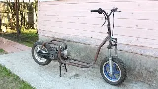 МОТОСАМОКАТ Своими Руками из скутера.Начало. DIY