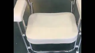 Boaters Folding White Deck Chair