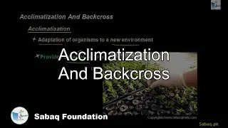 Acclimatization And Backcross, Biology Lecture | Sabaq.pk