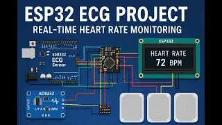 Real Heart Rate Monitoring using AD8232 & OLED | Biomedical Signal Processing | ESP32 ECG Project