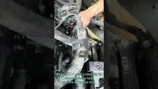 Replacing thermostat housing assy Hyundai Santa Fe 2010-2012