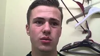 Harvey Rivers after Cheltenham Town's 2-1 FA Youth Cup defeat by Birmingham City