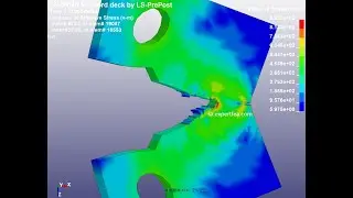 LS-DYNA FINITE ELEMENT ANALYSIS - Fracture simulation of a steel Compact Tension specimen