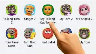Talking Tom 2,Ginger 2,My Talking Cat Tommy,My Tom 2,My Angela 2,Tom Time Rush,Tom Gold Run,Red Ball