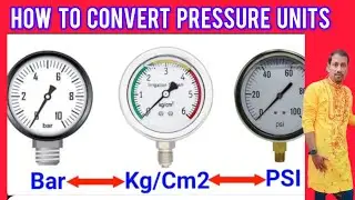 How to convert pressure units// how to convert PSI to BAR// pressure unit conversation #power_plant