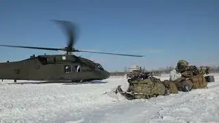 Aerial Insertion of U.S. Army Scouts by Helicopter in Hokkaido, Japan