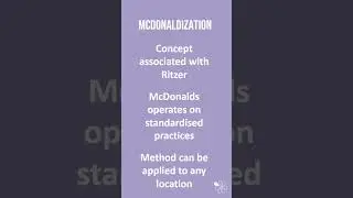 McDonaldisation | 60 Second Sociology (Work, Poverty and Welfare)