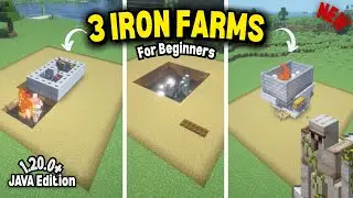 Top 3 Starter Iron Farms Minecraft Java 1.20+ | Easy, Fast & Beginner-Friendly! #Gaming #game