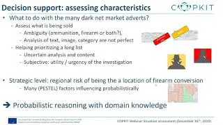 COPKIT Webinar - Data analysis and AI methods for situation assessment for Law Enforcement Analysts