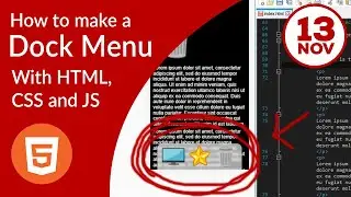 How to make a floating Dock Menu with HTML CSS and JavaScript