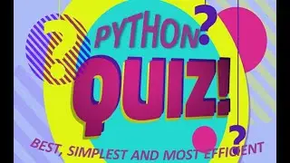The BEST, SIMPLEST and MOST EFFICIENT way to make a multiple choice questions quiz in python!