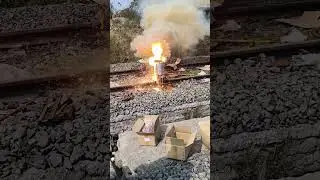 Railway Joint Welding Work | Track Repair Field Video|Railway Track Joint Welding Process |