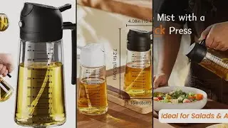 TrendPlain 16oz/470ml Glass Olive Oil Sprayer for Cooking 