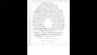 Satisfying ascii animation with C 😉   The doughnut shaped code that generates a spinning 🍩 #coding