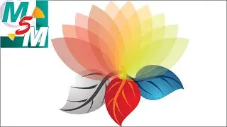 How to make a transparent flower in corel draw x7- New Design in Corel draw - M5M ART