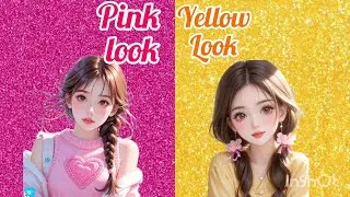 Pink vs yellow  look #fashion #viralvideo #trending #viral #makeup #tiktok#love #kpop #choose#love 