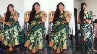 Sawan special kitty party/ Kitty party makeup look/ Gress saree look