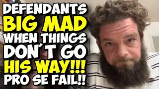 Defendant Is BIG MAD When Eviction Doesn't Go His Way!!! Pro Se FAIL!!!