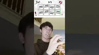Say the word on beat challenge [Music Edition] Can I make it to the end?? #trumpet #sleighride