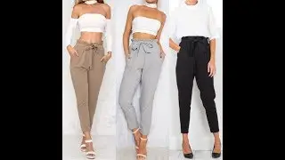 Weekeep Women High Waist Patchwork Pants