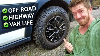 BEST TIRES FOR VAN LIFE | Review All Terrain Tires by Falken on Ford Transit 350 Van Build
