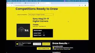 Live winners draw at 8pm Wednesday 24th September