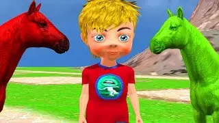 Learn Nursery Rhymes with Color Horse Helicopter | If you are happy and you know it rhyme